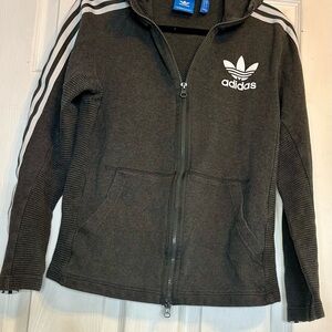 Adidas Gray and White Hoodie